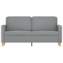 Sofá de 2 plazas de tela gris claro 140 cm en Sofás | Comprar online en Foru.es