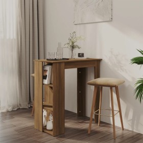 Mesa alta con estante marrón roble 102x50x103,5 cm de vidaXL, Mesas de cocina y de comedor - Ref: Foro24-812965, Precio: 74,9...