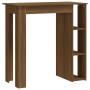 Mesa alta con estante marrón roble 102x50x103,5 cm de vidaXL, Mesas de cocina y de comedor - Ref: Foro24-812965, Precio: 74,9...