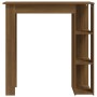 Mesa alta con estante marrón roble 102x50x103,5 cm de vidaXL, Mesas de cocina y de comedor - Ref: Foro24-812965, Precio: 74,9...