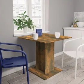 Smoked oak plywood dining table 80x80x75 cm by vidaXL, Kitchen and dining tables - Ref: Foro24-825822, Price: 70,99 €, Discou...