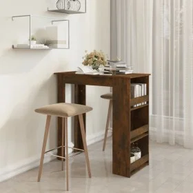 Mesa alta con estante roble ahumado 102x50x103,5 cm de vidaXL, Mesas de cocina y de comedor - Ref: Foro24-812966, Precio: 85,...