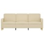 Sofá de 3 plazas de tela crema 180 cm en Sofás | Comprar online en Foru.es
