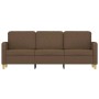 Sofá de 3 plazas de tela marrón 180 cm en Sofás | Comprar online en Foru.es