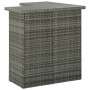 Mesa alta de bar de esquina ratán sintético gris 100x50x105 cm de vidaXL, Mesas de cocina y de comedor - Ref: Foro24-313482, ...