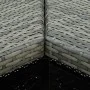 Mesa alta de bar de esquina ratán sintético gris 100x50x105 cm de vidaXL, Mesas de cocina y de comedor - Ref: Foro24-313482, ...