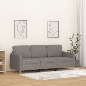 Sofá de 3 plazas de tela gris taupe 180 cm en Sofás | Comprar online en Foru.es