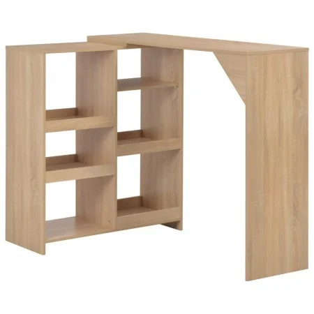 Mesa de bar con estantería móvil negro 138x39x110 cm de vidaXL, Mesas de cocina y de comedor - Ref: Foro24-280224, Precio: 12...