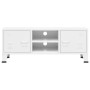Mueble de TV industrial metal blanco 105x35x42 cm de vidaXL, Muebles TV - Ref: Foro24-339619, Precio: 76,23 €, Descuento: %
