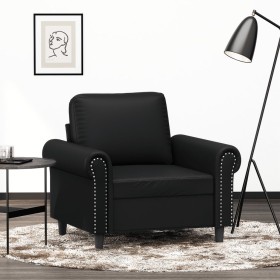 Sillón cuero sintético negro 60 cm en Sofás | Comprar online en Foru.es