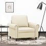 Sillón cuero sintético crema 60 cm en Sofás | Comprar online en Foru.es