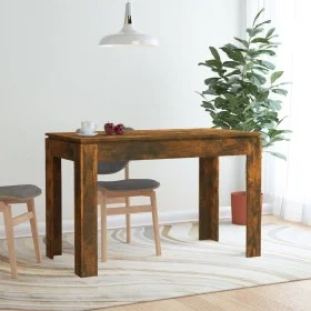 Smoked oak engineered wood dining table 120x60x76 cm by vidaXL, Kitchen and dining tables - Ref: Foro24-815387, Price: 71,75 ...