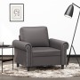 Sillón cuero sintético gris 60 cm en Sofás | Comprar online en Foru.es
