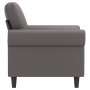 Sillón cuero sintético gris 60 cm en Sofás | Comprar online en Foru.es