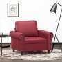 Sillón cuero sintético rojo tinto 60 cm en Sofás | Comprar online en Foru.es