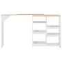 High bar table with white mobile shelf 138x39x110 cm by vidaXL, Kitchen and dining tables - Ref: Foro24-280225, Price: 136,14...