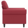 Sillón cuero sintético rojo tinto 60 cm en Sofás | Comprar online en Foru.es