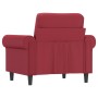 Sillón cuero sintético rojo tinto 60 cm en Sofás | Comprar online en Foru.es