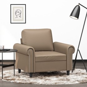 Sillón cuero sintético color capuchino 60 cm en Sofás | Comprar online en Foru.es