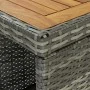 Mesa bar estante almacenaje 120x60x110 cm ratán sintético gris de vidaXL, Mesas de cocina y de comedor - Ref: Foro24-313479, ...