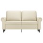 Sofá de 2 plazas de cuero sintético color crema 120 cm en Sofás | Comprar online en Foru.es