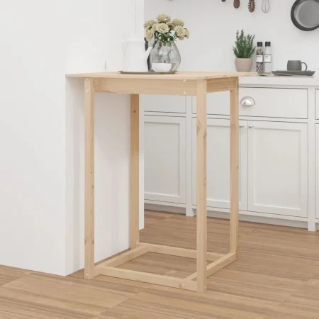 Mesa alta de bar de madera maciza de pino 80x80x110 cm de vidaXL, Mesas de cocina y de comedor - Ref: Foro24-822182, Precio: ...