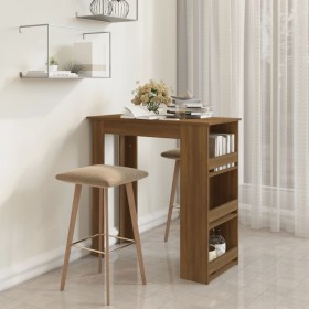 Mesa alta con estante marrón roble 102x50x103,5 cm de vidaXL, Mesas de cocina y de comedor - Ref: Foro24-812968, Precio: 85,4...