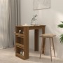 Mesa alta con estante marrón roble 102x50x103,5 cm de vidaXL, Mesas de cocina y de comedor - Ref: Foro24-812968, Precio: 85,4...