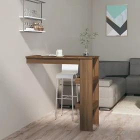 Brown oak plywood wall bar table 102x45x103.5cm by vidaXL, Kitchen and dining tables - Ref: Foro24-817224, Price: 63,25 €, Di...