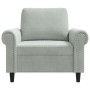 Sillón de terciopelo gris claro 60 cm en Sofás | Comprar online en Foru.es