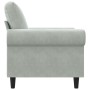 Sillón de terciopelo gris claro 60 cm en Sofás | Comprar online en Foru.es