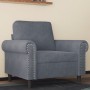 Sillón de terciopelo gris oscuro 60 cm en Sofás | Comprar online en Foru.es