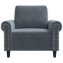 Sillón de terciopelo gris oscuro 60 cm en Sofás | Comprar online en Foru.es