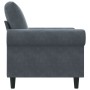 Sillón de terciopelo gris oscuro 60 cm en Sofás | Comprar online en Foru.es