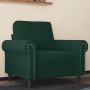 Sillón de terciopelo verde oscuro 60 cm en Sofás | Comprar online en Foru.es