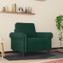 Sillón de terciopelo verde oscuro 60 cm en Sofás | Comprar online en Foru.es