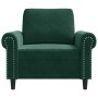 Sillón de terciopelo verde oscuro 60 cm en Sofás | Comprar online en Foru.es