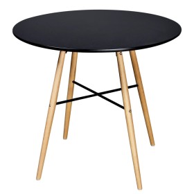 Mesa de comedor redonda MDF negra de vidaXL, Mesas de cocina y de comedor - Ref: Foro24-241304, Precio: 159,76 €, Descuento: %