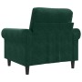Sillón de terciopelo verde oscuro 60 cm en Sofás | Comprar online en Foru.es
