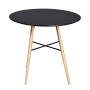 Mesa de comedor redonda MDF negra de vidaXL, Mesas de cocina y de comedor - Ref: Foro24-241304, Precio: 159,76 €, Descuento: %