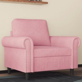 Sillón de terciopelo rosa 60 cm en Sofás | Comprar online en Foru.es