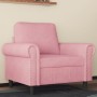 Sillón de terciopelo rosa 60 cm en Sofás | Comprar online en Foru.es