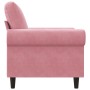 Sillón de terciopelo rosa 60 cm en Sofás | Comprar online en Foru.es