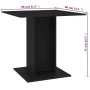 Mesa de comedor de madera contrachapada negro 80x80x75 cm de vidaXL, Mesas de cocina y de comedor - Ref: Foro24-800253, Preci...