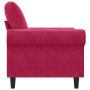 Sillón de terciopelo rojo tinto 60 cm en Sofás | Comprar online en Foru.es
