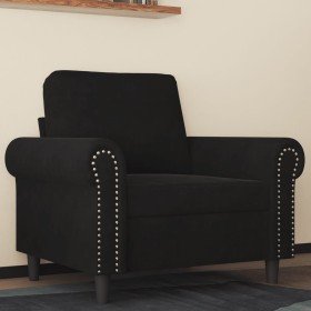 Sillón de terciopelo negro 60 cm en Sofás | Comprar online en Foru.es
