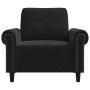 Sillón de terciopelo negro 60 cm en Sofás | Comprar online en Foru.es