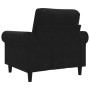 Sillón de terciopelo negro 60 cm en Sofás | Comprar online en Foru.es