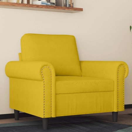 Sillón de terciopelo amarillo 60 cm en Sofás | Comprar online en Foru.es