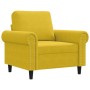 Sillón de terciopelo amarillo 60 cm en Sofás | Comprar online en Foru.es
